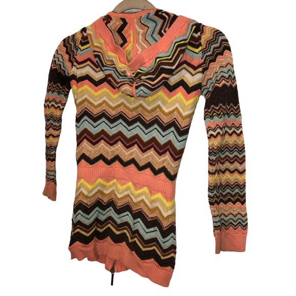 Missoni signature zig zag chevron cotton knit zip up hoodie sweater M KI… - Picture 2 of 4